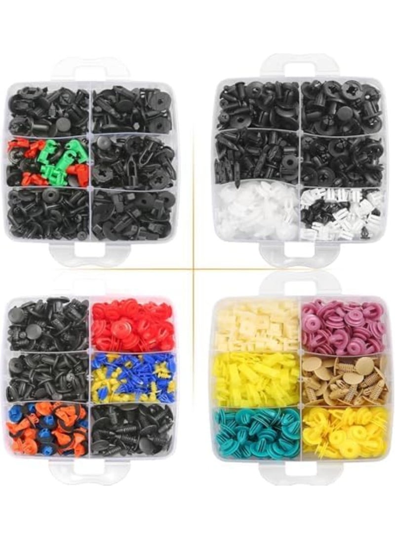 SYOSI Car Push Retainer Clips and Auto Fasteners Kit, 32 Universal Sizes Bumper Fender Rivets Set with 10 Cable Ties and Clip Remover Tool for Toyota, GM, Ford, Honda, Chevy (1240Pcs,Black) - Image 2