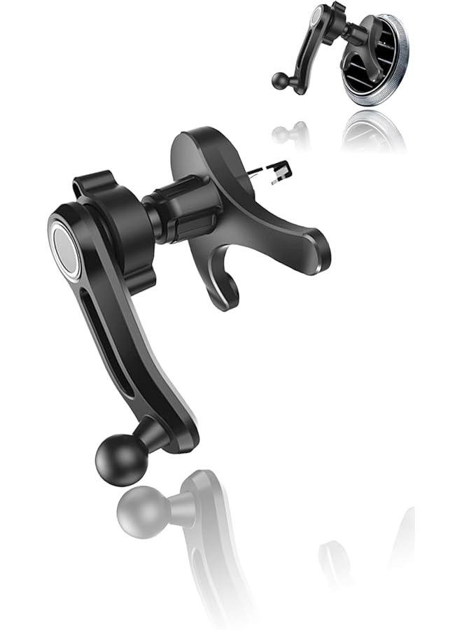 green tiger Universal Air Vent Car Phone Holder, 360° Swivel Arm & Extension Rod, Ball Joint for Secure Mounting - Easy Install Windshield Dashboard Clip-On Accessory - Image 1