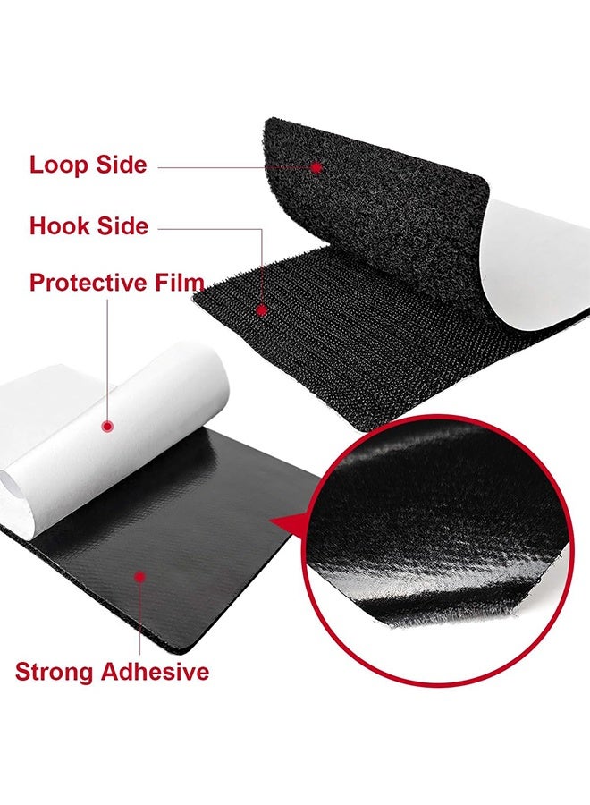 1.97x3.94 inch Hook and Loop Strips with Adhesive, Nylon Heavy Duty Hook and Loop Tape, Excellent Grip, Interlocking Tape, for Sewing, Crafting, DIY, Wall Adhesive - Image 3