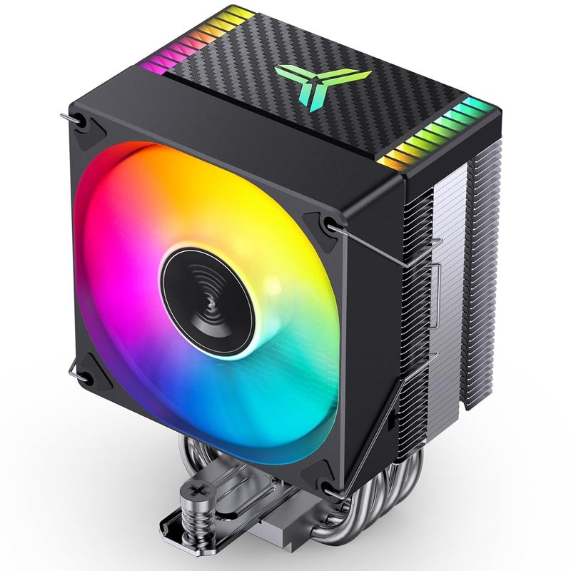 KASTWAVE CR1400 EVO ARGB CPU Cooler, Silent Series Mini CPU Cooler, H130mm, Air Cooling Tower Radiator, 4 Copper Heatpipes for AMD AM4/AM5 heatsink, Intel LGA1700, 92mm ARGB Fan, Lighting Top - Image 1