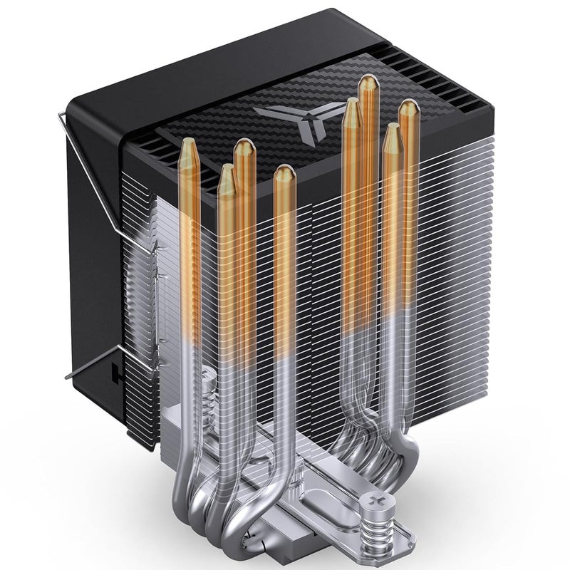KASTWAVE CR1400 EVO ARGB CPU Cooler, Silent Series Mini CPU Cooler, H130mm, Air Cooling Tower Radiator, 4 Copper Heatpipes for AMD AM4/AM5 heatsink, Intel LGA1700, 92mm ARGB Fan, Lighting Top - Image 4