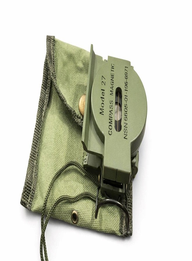 VETERIS US Military Style Phosphorescent Waterproof Lensatic Compass Accurate Hand Held Compasses with Pouch for Hiking Camping Navigation Survival Backpacking Orienteering - Image 2