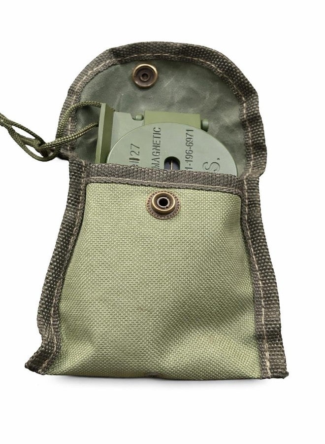 VETERIS US Military Style Phosphorescent Waterproof Lensatic Compass Accurate Hand Held Compasses with Pouch for Hiking Camping Navigation Survival Backpacking Orienteering - Image 4
