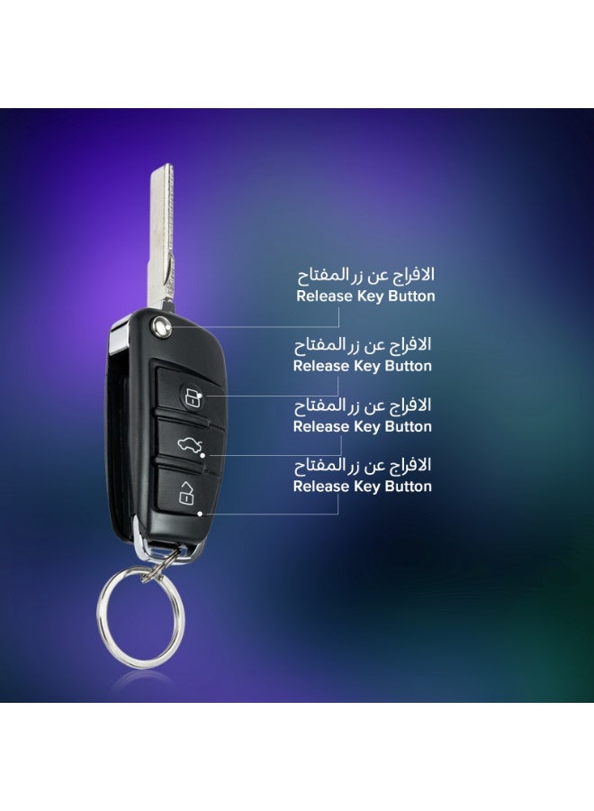 توبيز طقم قفل مركزي عالمي للسيارات من توبي - نظام دخول بدون مفتاح مع جهاز تحكم عن بعد، طقم مشغل قفل أبواب السيارة لأربعة أبواب، جهاز تحكم عن بعد لاسلكي للقفل المركزي للسيارات (قطعتان) - Image 3