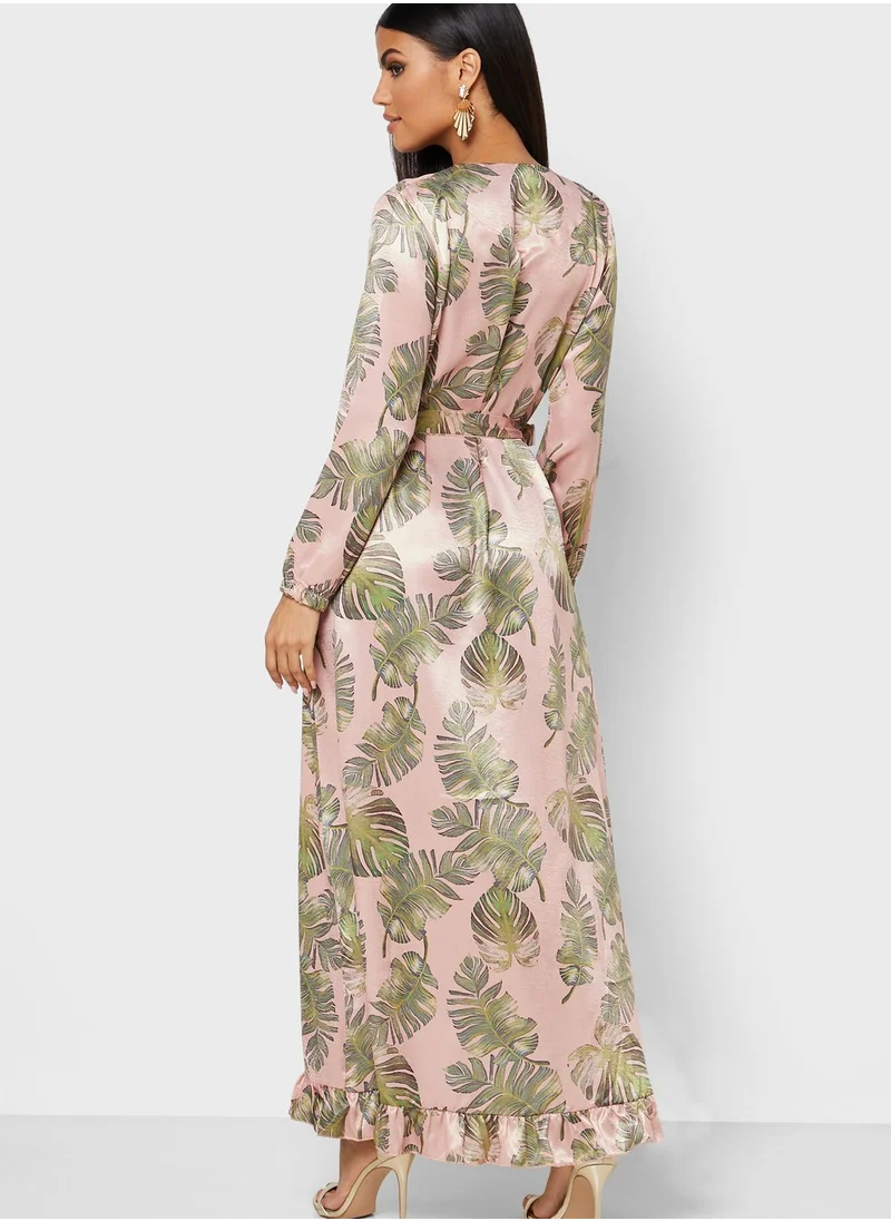 Desert Cove Printed Wrap Dress