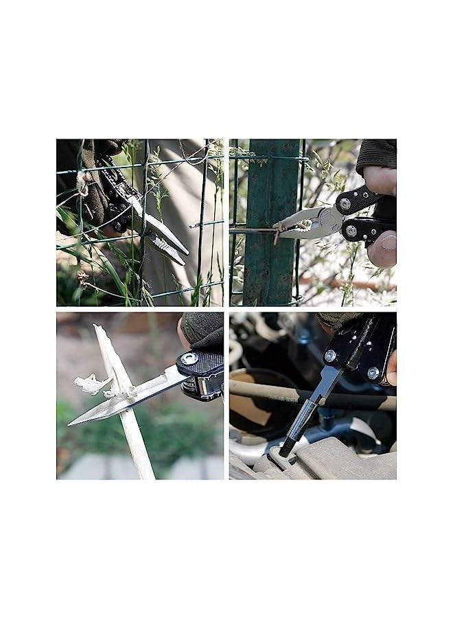 PROMASS promass Stainless Steel Multitool Pliers Set – Professional Multi-Tool with Replaceable Screwdriver Bits, Pocket Knife, Heavy-Duty Pliers, And Screwdriver Sleeve, Ideal for Outdoor Use(Silvery)  - Image 2