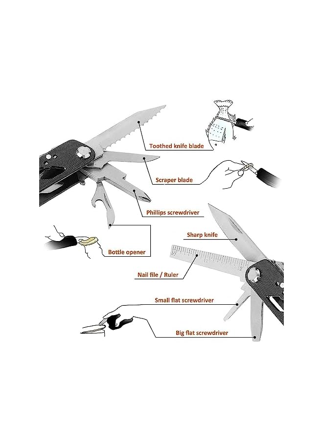 PROMASS promass Stainless Steel Multitool Pliers Set – Professional Multi-Tool with Replaceable Screwdriver Bits, Pocket Knife, Heavy-Duty Pliers, And Screwdriver Sleeve, Ideal for Outdoor Use(Silvery)  - Image 3