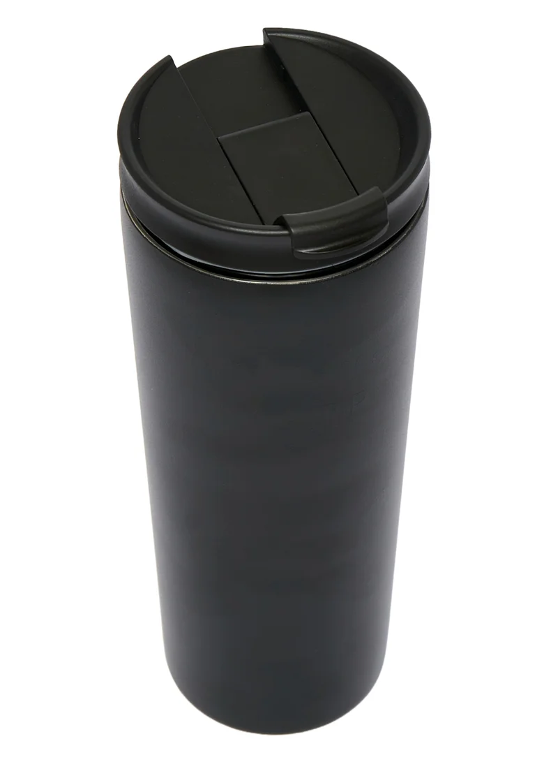 Prickly Pear Stainless Steel 24 Oz 2 in 1 Water Bottle With Straw And Travel Cup, Black Logo Design