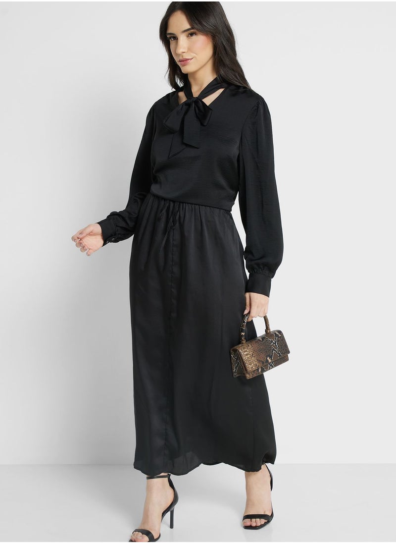 ONLY - V-Neck Tie Detail Top - Image 1