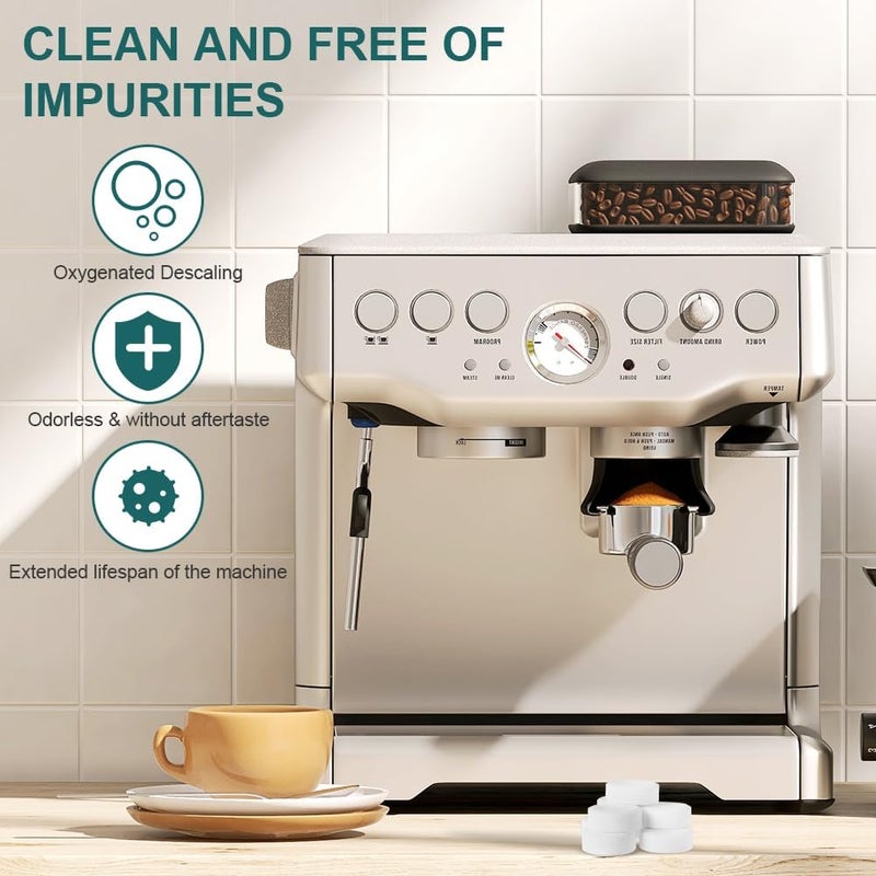 hotut Coffee Machine Cleaner Tablets, 18 x 2g Tablets, Coffee Machine Cleaning Tablets Used Every 250 Cups, Machine Cleaning Tablets Compatible with All Coffee Makers, Used with Descaling Freeze crack proof - Image 4
