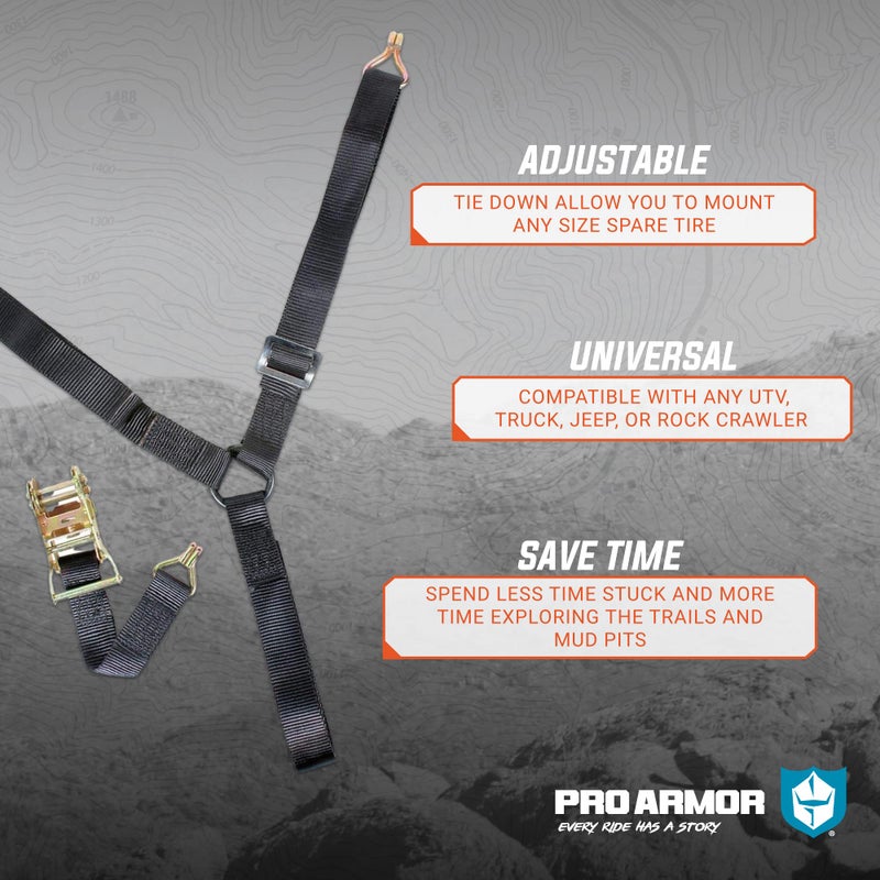 Pro Armor A040225 Ratcheting Y-Strap (1.5") (Black) - Image 3
