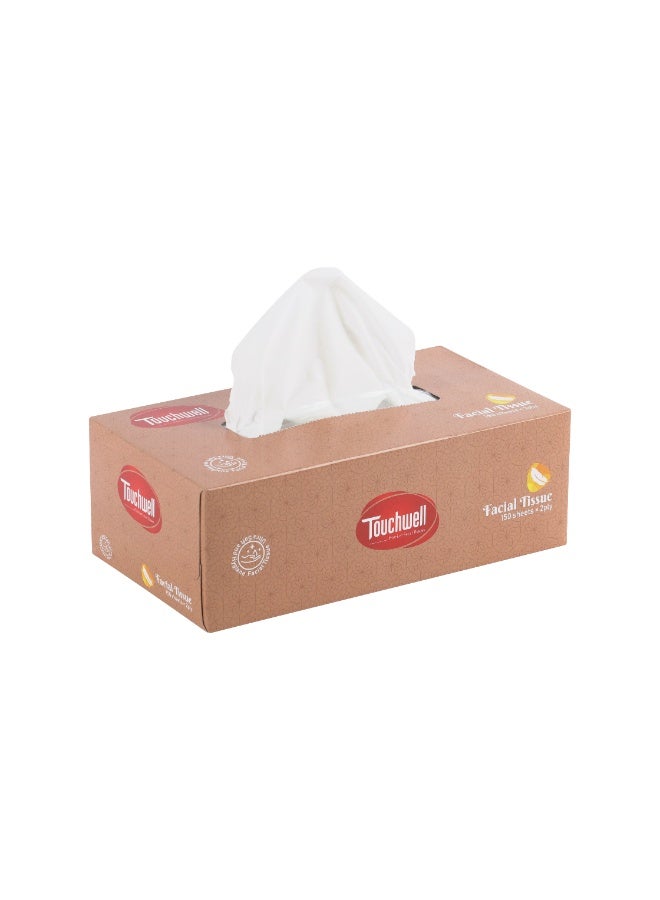 packwell Touchwell Tissue Box 150 Sheet each box 2-Ply 5 pcs combo pack facial tissue - Image 2