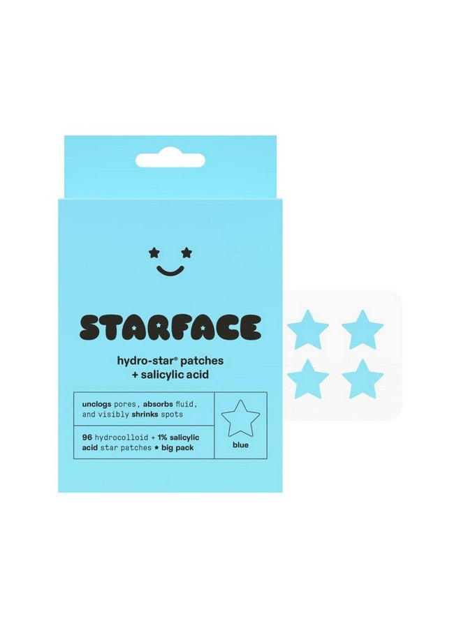 عالم النجوم مجموعة كبيرة من رقعات الغروانية المائية من Starface Hydrostar + حمض الساليسيليك مع 1% حمض الساليسيليك تساعد على تقليص وتهدئة البقع بشكل واضح على شكل نجمة لطيفة (96 قطعة) - Image 1