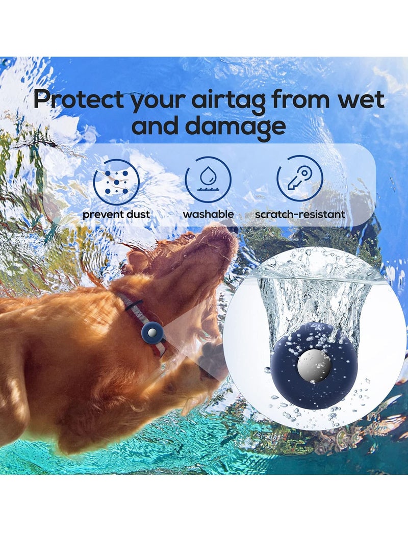 SYOSI Collar Holder for AirTag Loss Prevention Protector for Dog and Cat Collar Undershirt Silicone Loss Prevention Cover for 0.8-1.2 Inch Pet Collar Harness Ring (4 Pieces)  - Image 4
