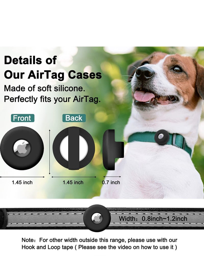 SYOSI Collar Holder for AirTag Loss Prevention Protector for Dog and Cat Collar Undershirt Silicone Loss Prevention Cover for 0.8-1.2 Inch Pet Collar Harness Ring (4 Pieces)  - Image 2