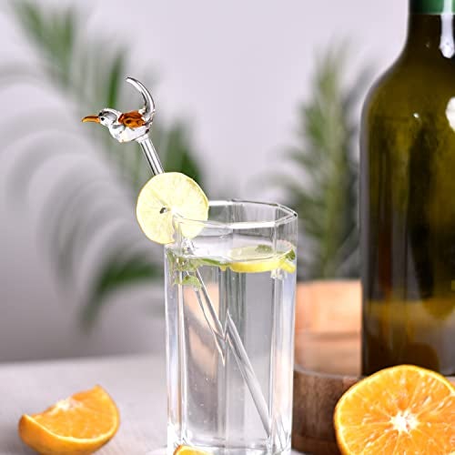 Indian-Shelf 6 Pieces Glass Drink Stirrer- Glass Swizzle Sticks- Cocktail Stir Sticks for Coffee Bar- Coffee Stirrers Reusable- Mixing Sticks- Coffee Bar Accessories- Drink Mixer - Image 4