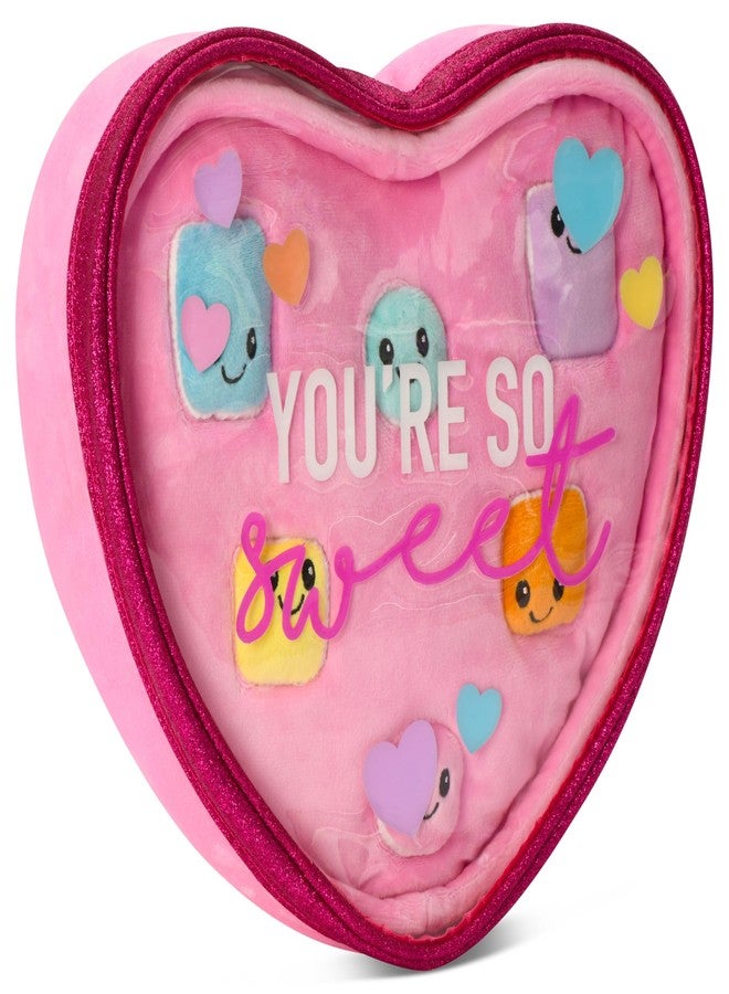 iscream Heart Shaped Plush Box of Chocolates Play Set with Glitter and Embroidered Accents - Image 5