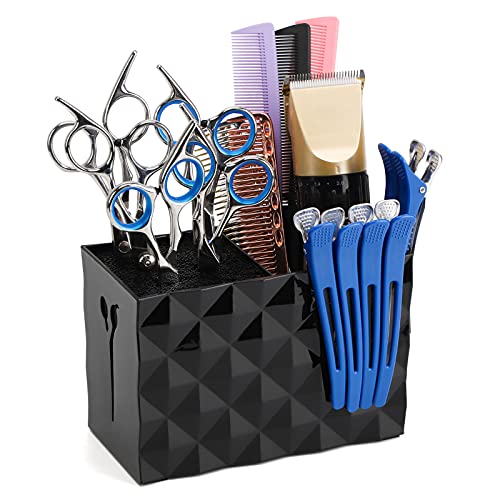 Segbeauty Hair Salon Shear Holder Professional Hair Cutting Tool Case Hair Brush Holder Barber Supplies Storage Box Hair Clips Combs Barber Accessories Organizer for Stylists Hairdresser Groomer