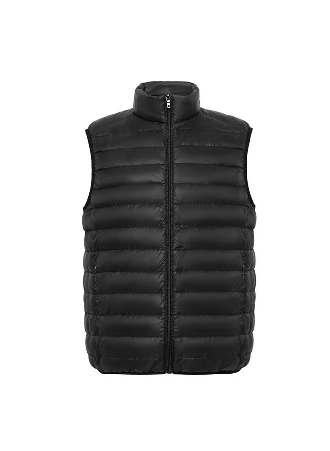 Men's 90 Down New Style Men's Stand Collar Vest White Duck Down Lightweight Down Jacket Vest Large Size Outerwear - Image 5