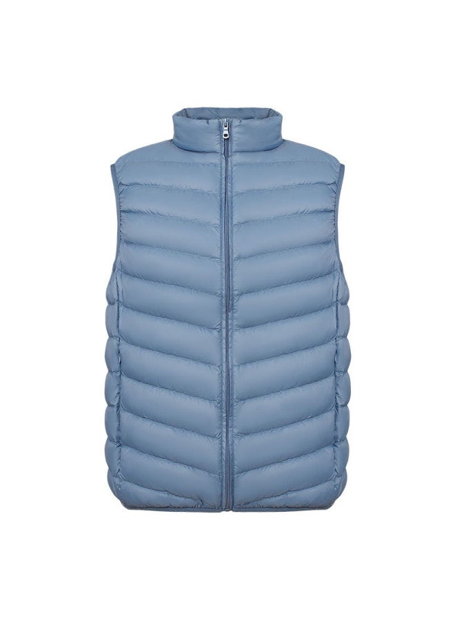 Men's 90 Down New Style Men's Stand Collar Vest White Duck Down Lightweight Down Jacket Vest Large Size Outerwear - Image 1