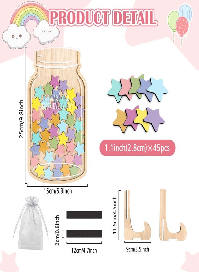 GoClimber Magnetic Reward Jar, Star Jar Reward System for Kids, Behavior Management Classroom Board Tools, Reward Chart for Kids Students at Home Classroom - Image 2