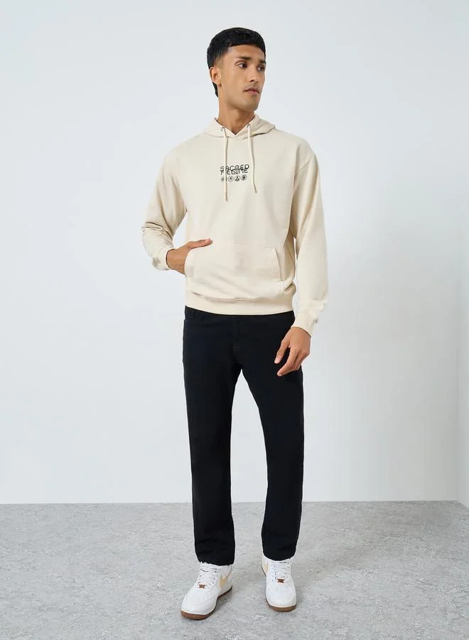 Styli Eco-Earth Relaxed Fit Back Printed Hoodie