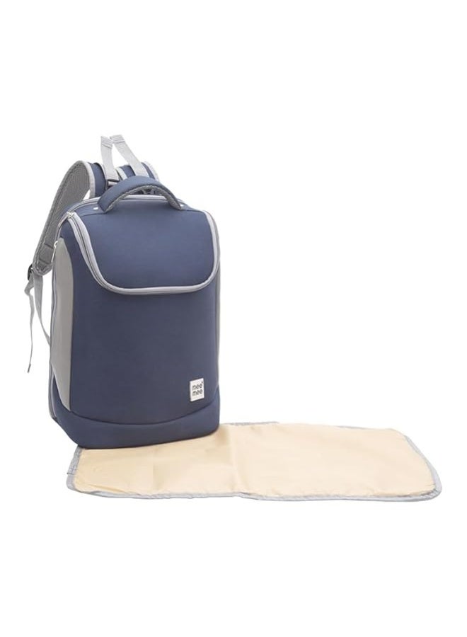 Mee Mee Nursing Diapers Bag |Adjustable Strap,Water&Stain Resistant BackPack |Spacious Bag With Multi Pockets for Keeping Milk Bottle With Diaper Changing Mat |All Baby Essentials In1 Bag (Blue) - Image 3