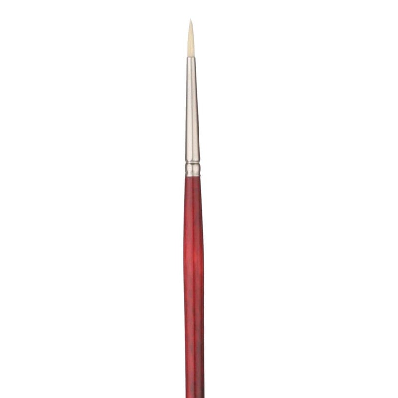 Art Essentials SUPREMO White Bristle Brush for Oil and Acrylic Painting - Series 140R - Round - Long Handle - Size: 0, with Maximum Colour Holding Capacity, Even & Consistent Flow - Image 3