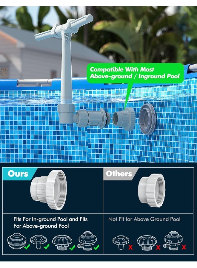 Generic Poolhacker  Pool Fountain - Dual Spray Water Fountains For Above Ground/Inground Pools, 2-In-2 Adjustable Waterfall Pool Sprinkler Fountain For Cooling And Relaxation, Swimming Pool Spa Accessories  - Image 5