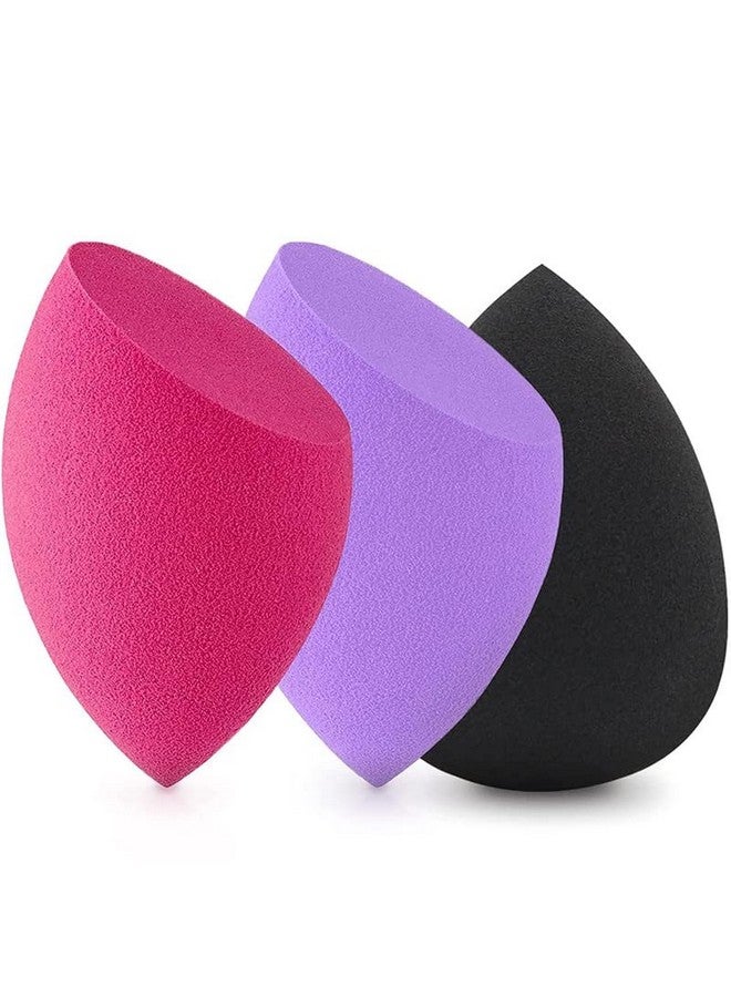 Belicia 3 Pcs Makeup Sponges, Foundation Blending Beauty Sponge, Dry & Wet Use For Powder Cream Or Liquid Application (3 Pcs, Multi-Colored) - Image 1