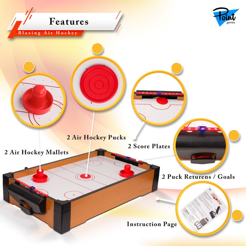 Point Games Mini Air Hockey Table for Kids - Hockey Table Game - Arcade & Table Games - Air Hockey Pucks and Paddles - Portable Sport Hockey for Boys and Girls - Image 3