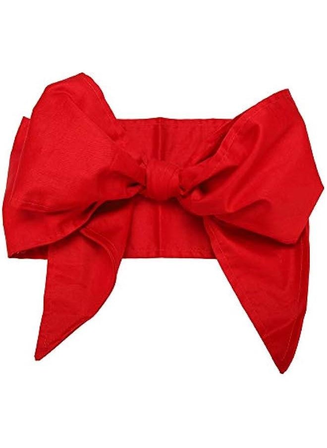 Generic Baby Swaddle Wrap Sash, Cotton Maternity Bowknot Newborn Infant Blanket for Photo Shot (Red)  - Image 3