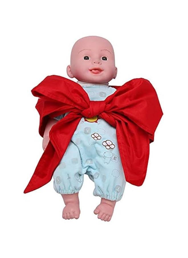 Generic Baby Swaddle Wrap Sash, Cotton Maternity Bowknot Newborn Infant Blanket for Photo Shot (Red)  - Image 2