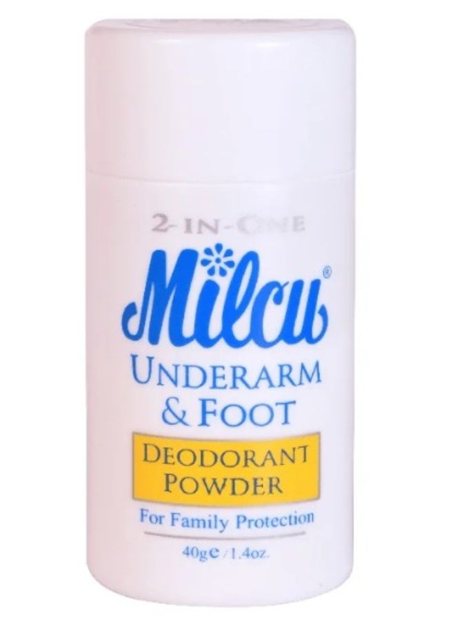Milcu Underarm & Foot Deodorant Powder - 40g - Image 3