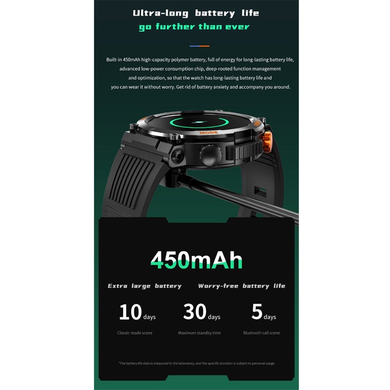 Smartwatch 1.46'' IPS HD Full Touch Screen Crystal-Clear Display - IP67 Waterproof Fitness Watch for Outdoor Sports Enthusiasts, iPhone And Android Users - Image 4
