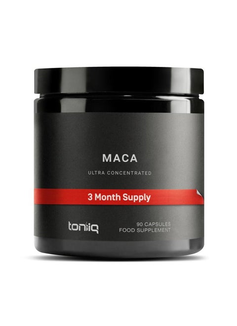 Maca Root - Ultra High Potency 20:1 Extract - Black, Red and Yellow Maca Complex - Single Origin, Wildcrafted & Highly Concentrated - Third-Party Lab Tested - 90 Capsules