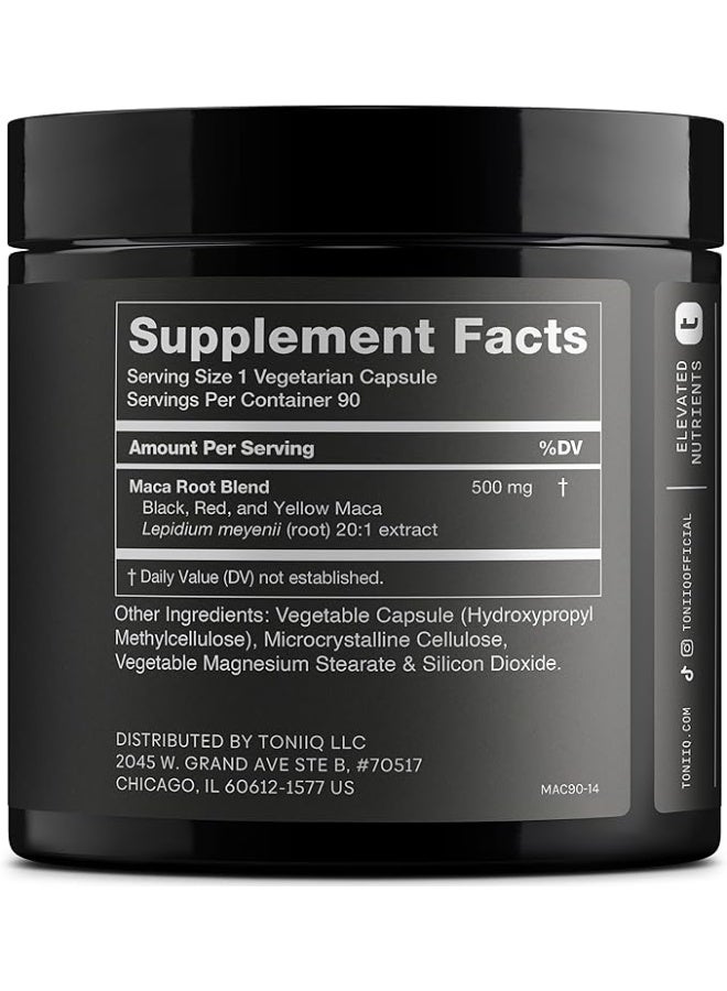 Toniiq Maca Root - Ultra High Potency 20:1 Extract - 90 Capsules - Image 2