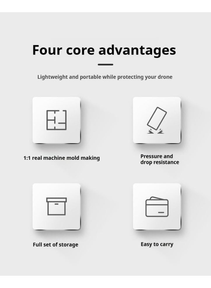 كوتشانفي شنطة حمل صلبة لدي جيه اي نيو فلاي مور كومبو، حافظة صلبة محمولة للسفر مصنوعة من جلد البولي يوريثين، شنطة تخزين مقاومة للماء والصدمات لدرون دي جيه اي نيو وملحقاتها - Image 3