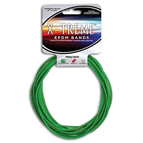 Alliance Rubber 02003 EPDM Non-Latex Rubber X-treme File Bands, 10 Pack (7" x 1/8", Lime Green) - Image 1