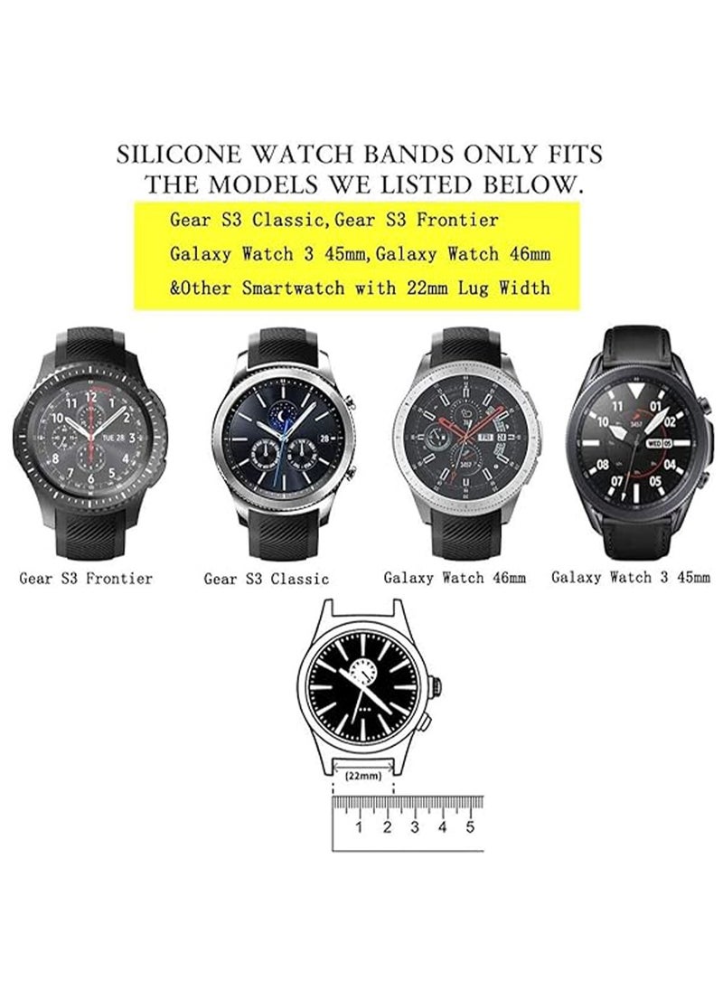 Generic - Strap for Huawei GT3 / Huawei GT3 pro/Huawei GT/Huawei GT 2 (46mm) Watch Band/Huawei Watch GT2 Pro Strap/Samsung Galaxy Watch 46mm / Galaxy Watch 3 45mm,22mm Silicone Straps Watch Band - Image 1