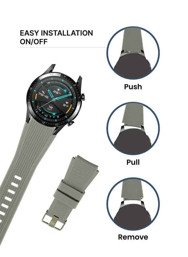 Generic - Strap for Huawei GT3 / Huawei GT3 pro/Huawei GT/Huawei GT 2 (46mm) Watch Band/Huawei Watch GT2 Pro Strap/Samsung Galaxy Watch 46mm / Galaxy Watch 3 45mm,22mm Silicone Straps Watch Band - Image 1