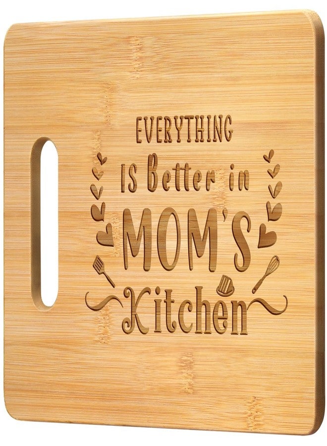 Pandasch Mom Gifts, Unique Birthday Gifts for Mom from Daughter Son, Happy Birthday Presents for Mother, 11x8.5 inch Engraved Bamboo Cutting Board for Christmas Thanksgiving - Image 1