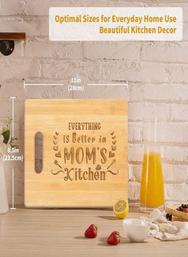 Pandasch Mom Gifts, Unique Birthday Gifts for Mom from Daughter Son, Happy Birthday Presents for Mother, 11x8.5 inch Engraved Bamboo Cutting Board for Christmas Thanksgiving - Image 4