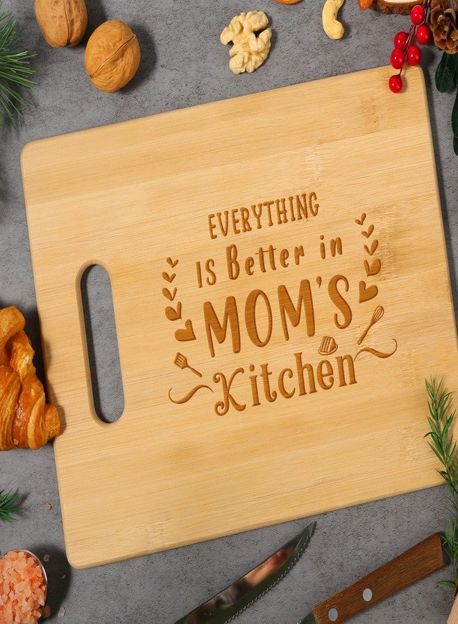 Pandasch Mom Gifts, Unique Birthday Gifts for Mom from Daughter Son, Happy Birthday Presents for Mother, 11x8.5 inch Engraved Bamboo Cutting Board for Christmas Thanksgiving - Image 3