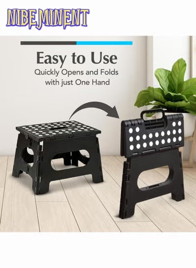 NIBEMINENT Folding Step Stool is Sturdy Enough to Support Adults and Safe Enough for Kids. Opens Easy with One Flip. Great for Kitchen, Bathroom or Bedroom - Image 4