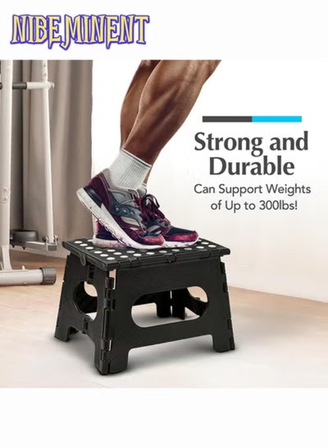 NIBEMINENT Folding Step Stool is Sturdy Enough to Support Adults and Safe Enough for Kids. Opens Easy with One Flip. Great for Kitchen, Bathroom or Bedroom - Image 3