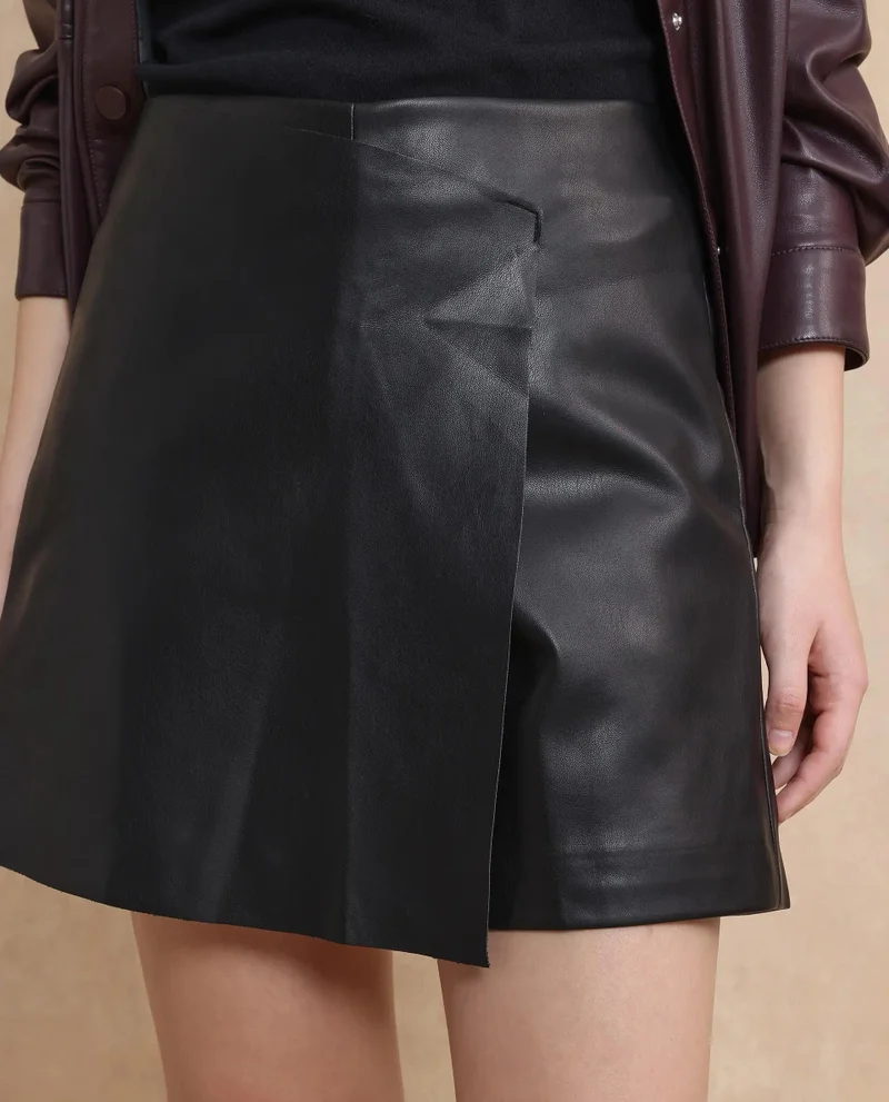 Rareism Women's  Plain Mini Skirt