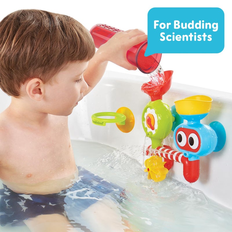 Yookidoo Baby Toddler Bath Wall Toy (Ages 1-3) Waterfall Spinning Gears & Rotating Googly Eyes - Mold Free - Attach to Any Tub or Shower - Spin N Sprinkle Water Lab - Great for Boys, Girls,& Kids - Image 2