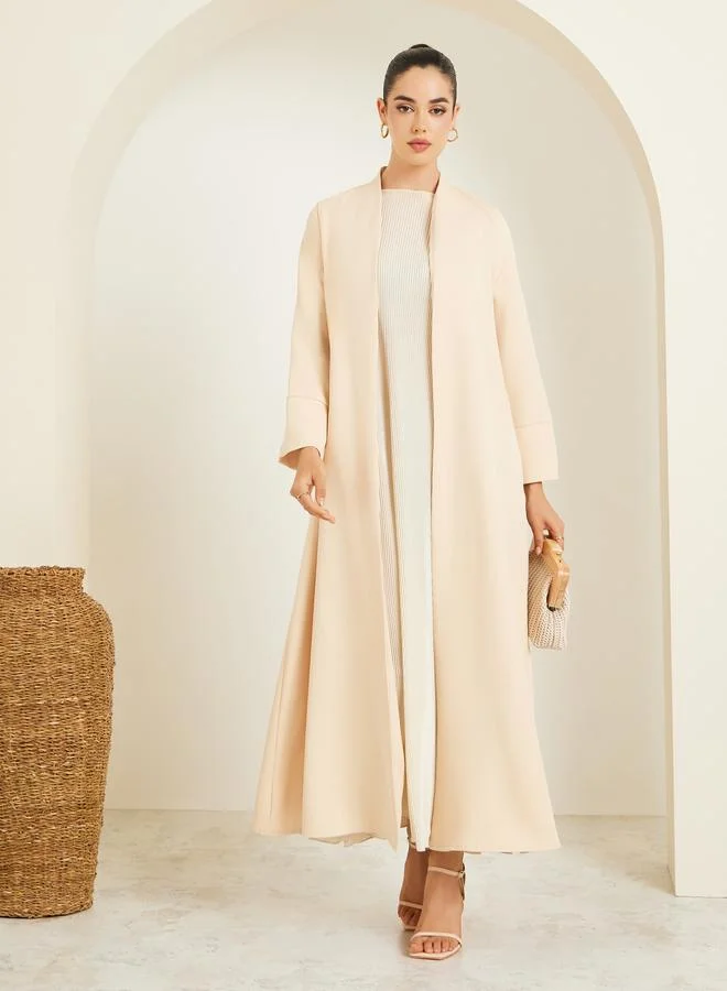 Amirah Women Yellow Open Front Abaya