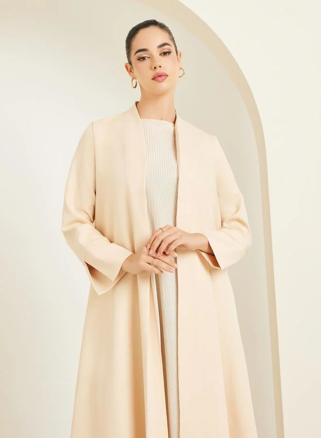 Amirah Women Yellow Open Front Abaya